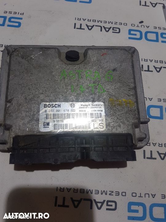 Calculator Motor / ECU Opel Astra G 1.7DT 1998 - 2004 COD : 0 281 001 670 / 0281001670 - 1