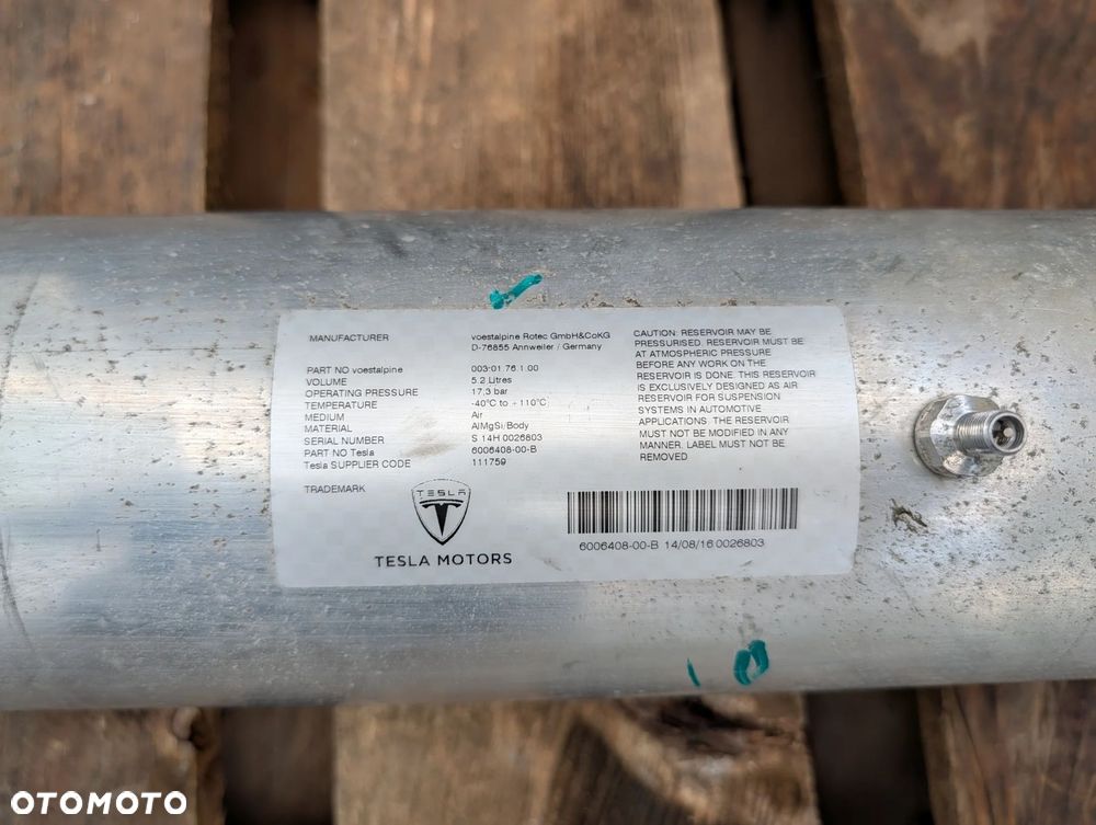 ZBIORNIK POWIETRZA ZAWIESZENIA TYLNEGO TESLA S 600640800B - 2