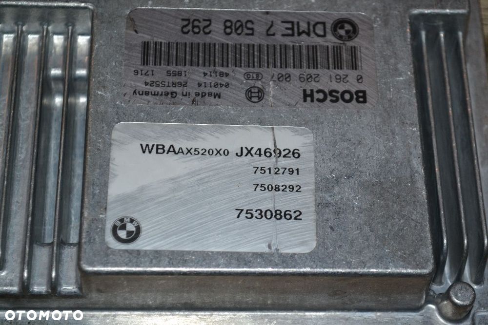 BMW E46 LIFT 2,0 N42B20A KOMPUTER STEROWNIK SILNIKA 7508292 0261209007 - 3