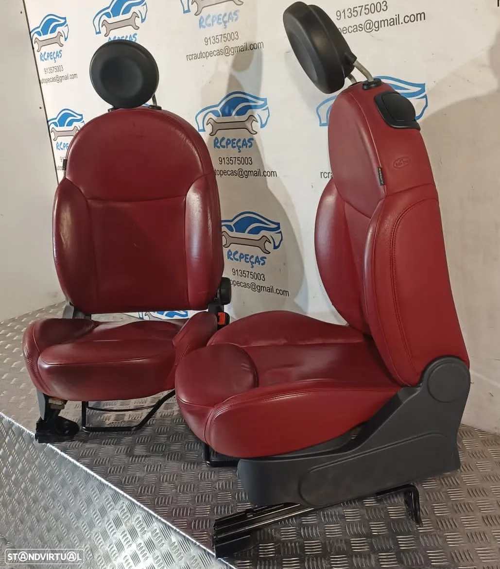 .BANCOS FIAT 500 312 SPORT PELE QUARTELAS - 4