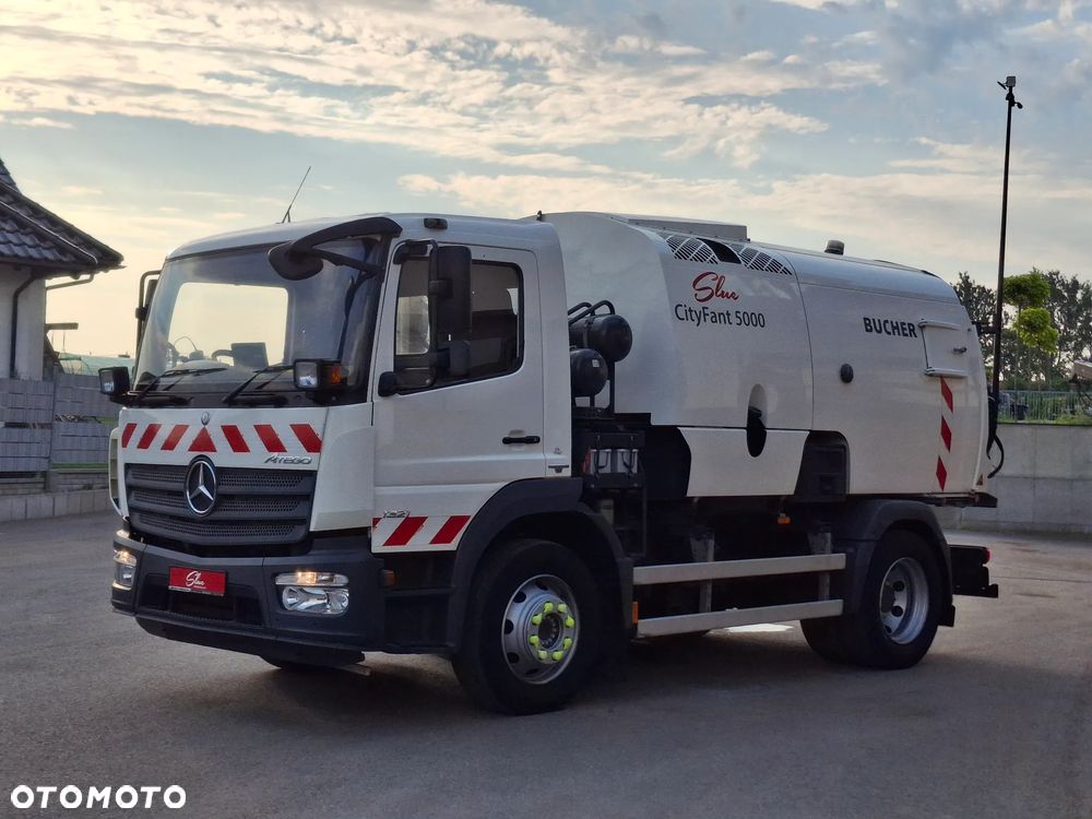 Mercedes-Benz Atego 1321 Zamiatarka BUCHER CityFant 5000 Euro 6 PM10 Rura Do Liści Studzienek Karcher Wysokiego Ciśnienia Napęd Hydrostatyczny - 4