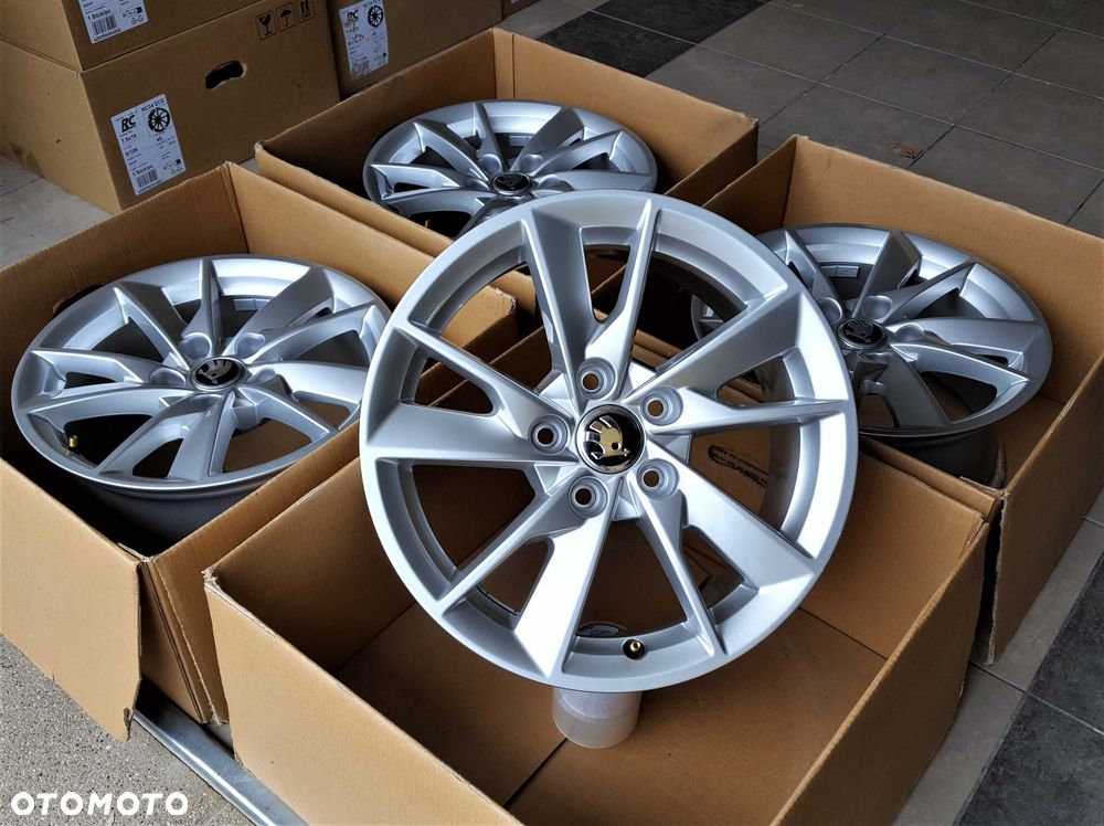 Alufelgi 16 5x112 Skoda Octavia Superb Yeti Karoq Nowe Oryginalne ! 218# - 3