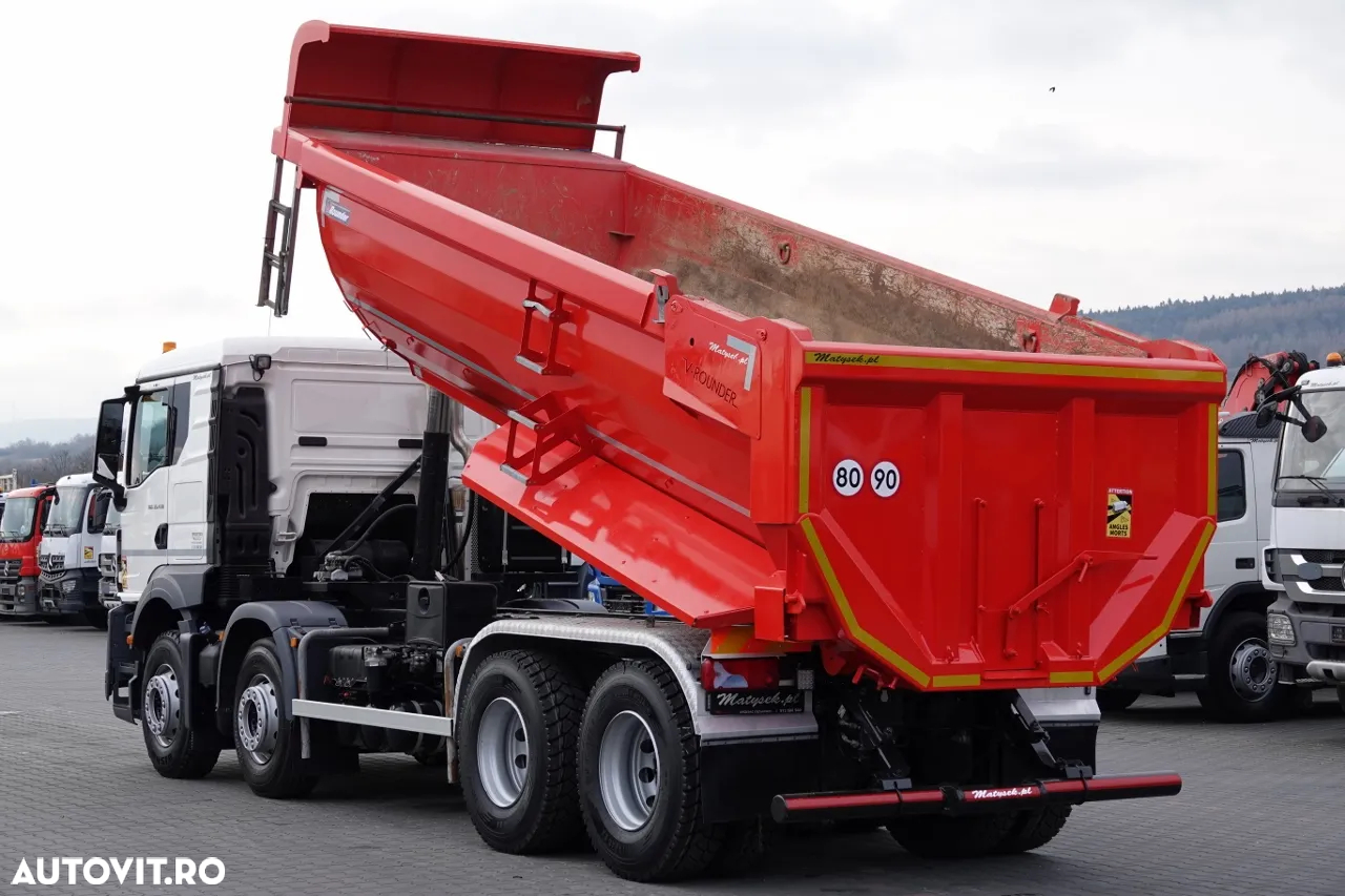 MAN TGS 35.430 / 8X4 / BASCULANĂ SPATE / HYDROCLAP / PNEURI 100% / 2022 / 109.000 PLN KM - 2