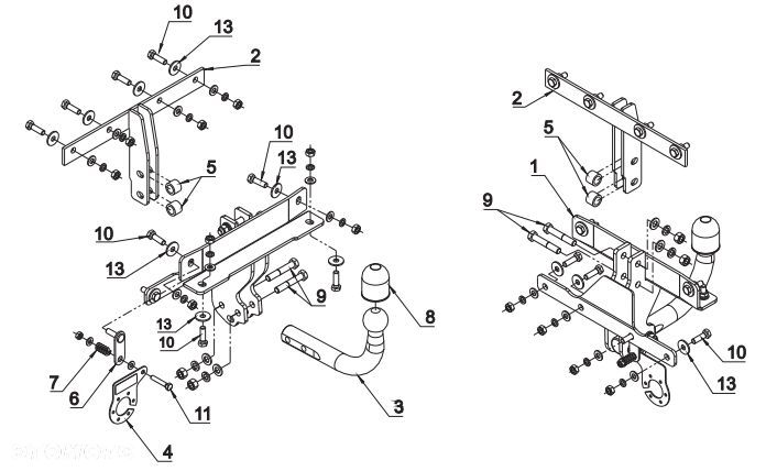 VOLVO C30 C-30 od 2006 -2012 ORYGINAŁ NOWY KOMPLETNY SŁUPSK AUTO HAK HOLOWNICZY + WIAZKA 7 PIN - 7