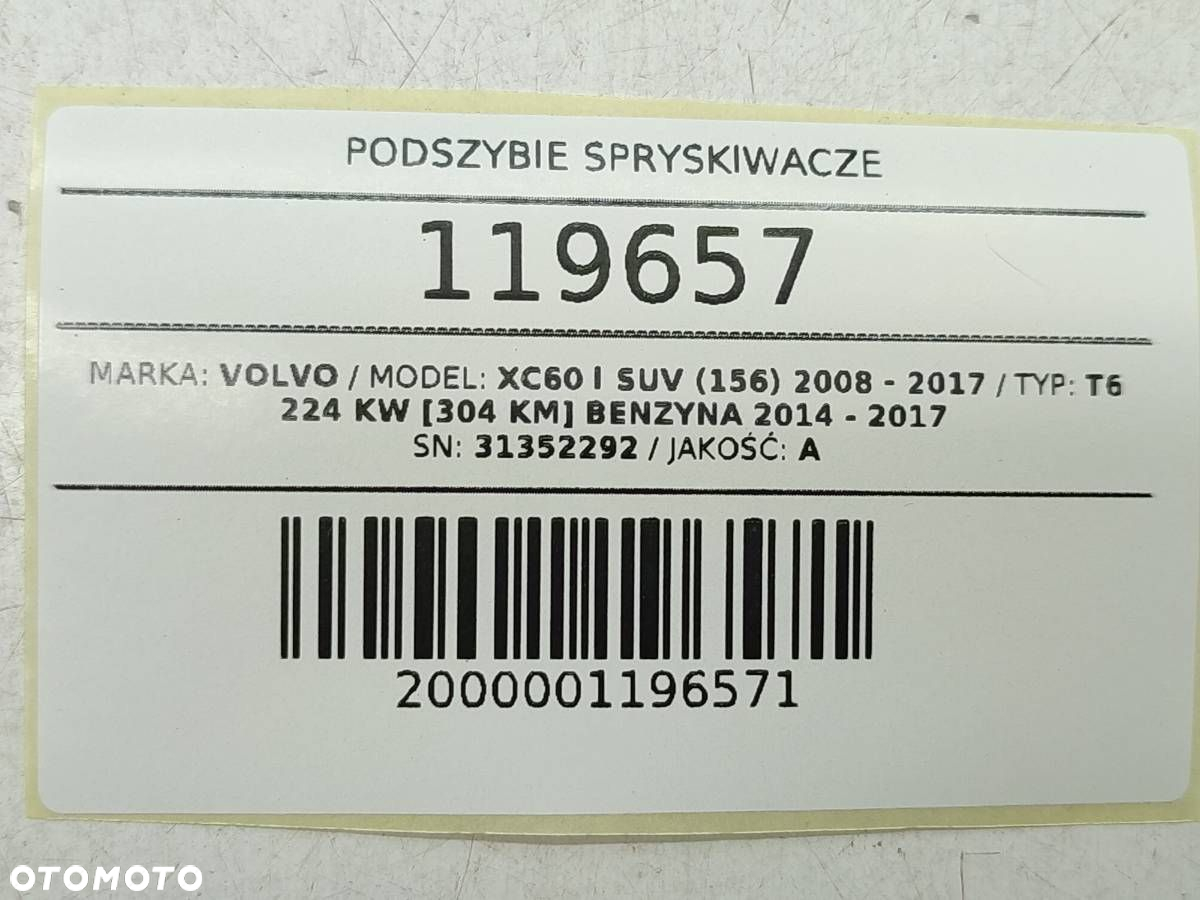 PODSZYBIE OSŁONA SPRYSKIWACZE VOLVO XC60 I 31352292 - 8