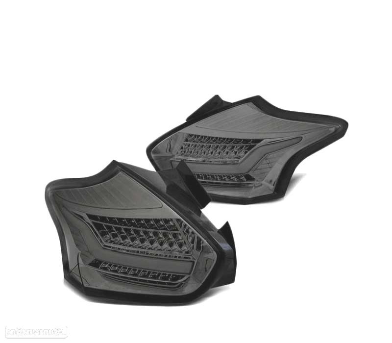 FAROLINS TRASEIROS PARA FORD FOCUS 3 HATCHBACK 14-17 LED DINÂMICO FUMADO - 3