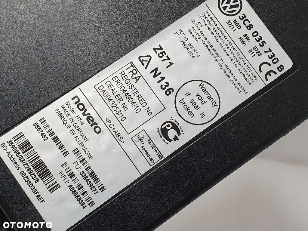 SKODA SUPERB II TIGUAN MODUŁ STEROWNIK BLUETOOTH 3C8035730B ORYGINAŁ EU - 2