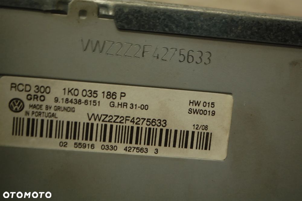 RADIO FABRYCZNE CD ORYGINAŁ VW GOLF V PASSAT B6 TOURAN I 1K0035186P - 15