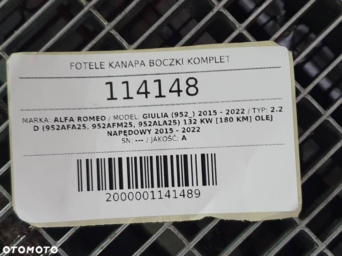 FOTELE KANAPA BOCZKI SKÓRA WNĘTRZE KOMPLET ALFA ROMEO GIULIA EUROPA - 23
