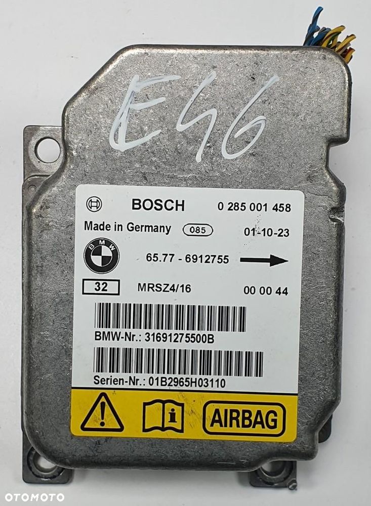 STEROWNIK MODUŁ AIRBAG PODUSZEK BMW 3 E46 0285001458 6912755 - 1