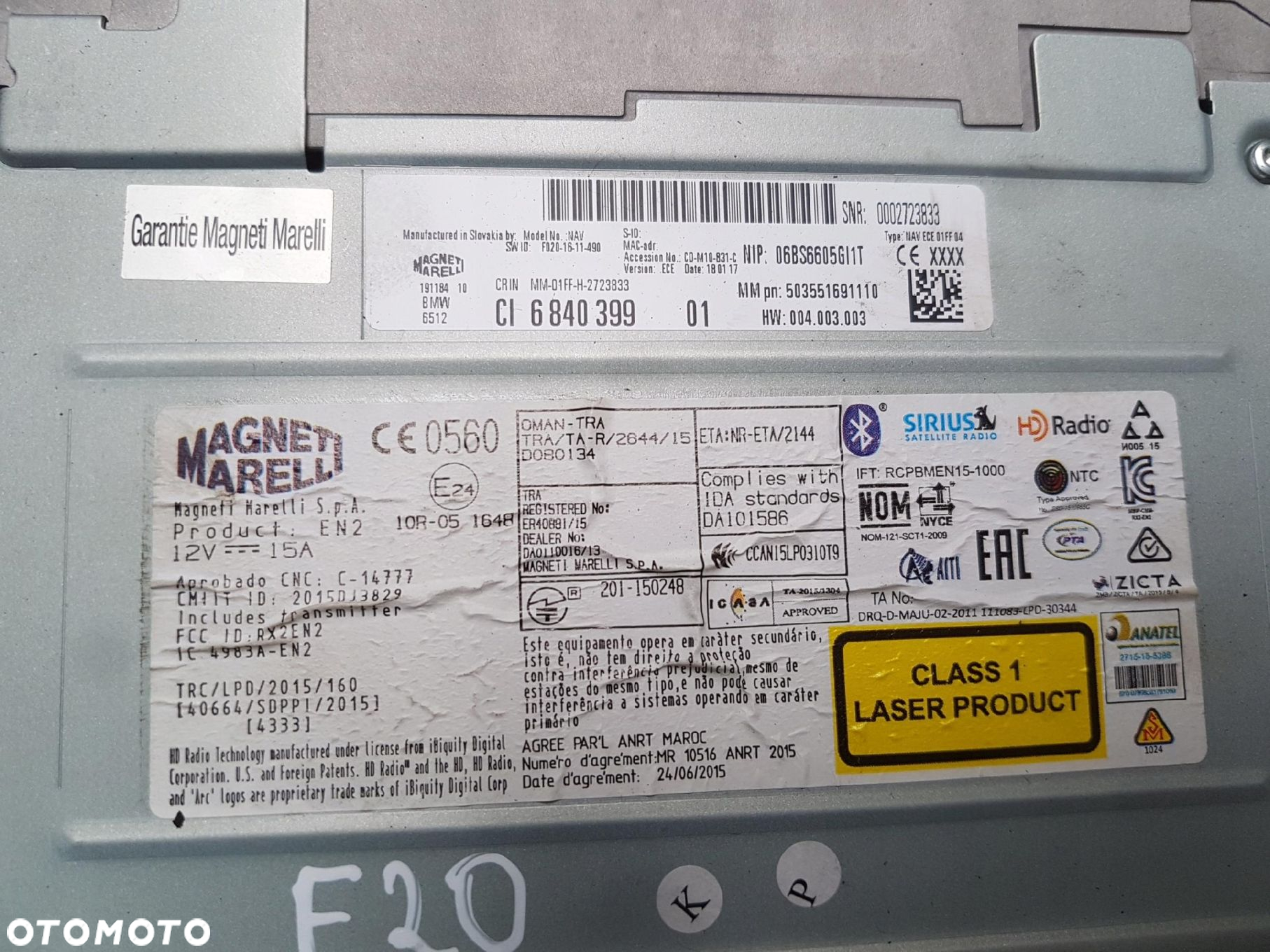BMW 1 F20 LIFT 15-19r RADIO NAWIGACJA CZYTNIK GPS - 4