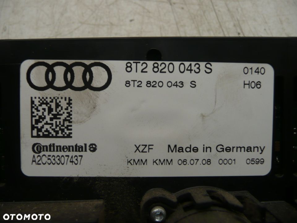 Panel Klimatyzacji Audi A4 B8 8T2820043S - 4