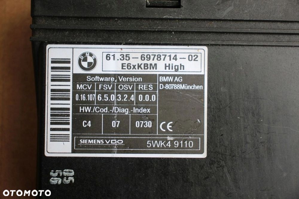Moduł komfortu BMW 5 e61 e60 KBM HIGH 6978714 - 2