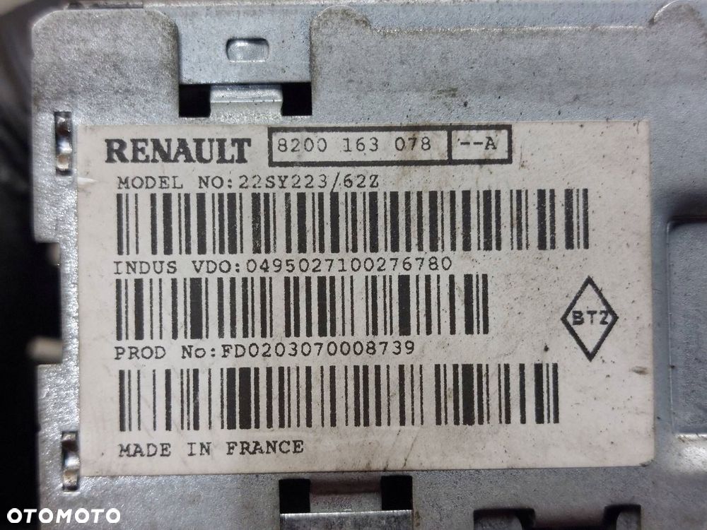 NAPĘD CZYTNIK NAWIGACJI RENAULT LAGUNA II 8200163078 - 4