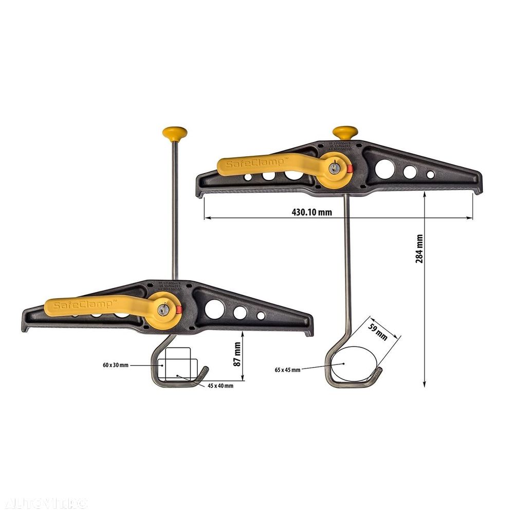 Suport fixare scara, Rhino, Safe Clamp, RAS21, set de 2 buc. - 2