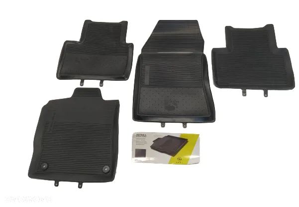 OPEL ASTRA L DYWANIKI  WYCIERACZKI WYCIERACZKA GUMOWE KOMPLET NOWY ORYGINAŁ LOGOWANE - 1