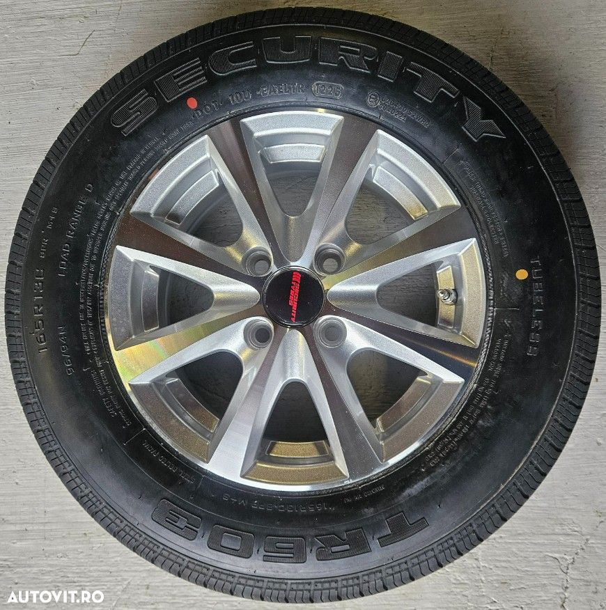 Roata completa 165R13C Anvelopa Security pe Janta aliaj 5Jx13 - 1
