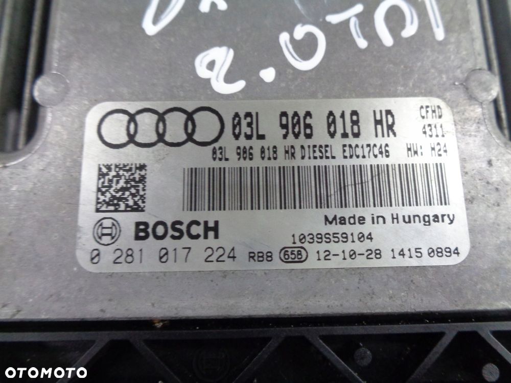 audi a1 a3 komputer sterownik silnika 2,0 tdi - 2
