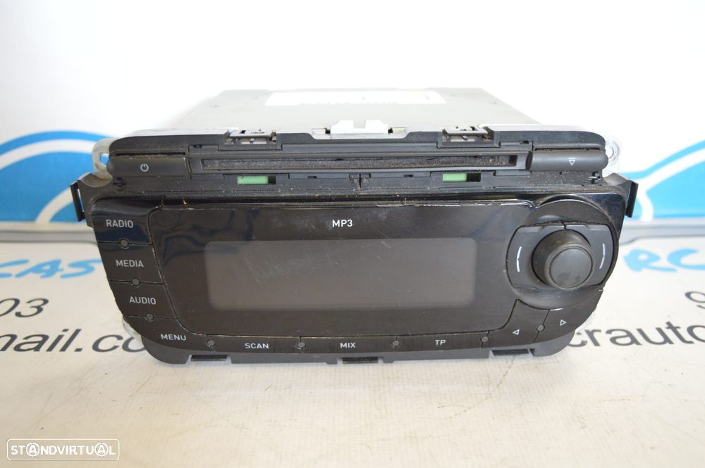 RADIO AUTORADIO LEITOR CD MP3 SEAT ALTEA 5P 5P0035153B 5P0035153 IBIZA IV 4 MK4 6J DISPLAY COMANDOS COMUTADOR PAINEL CONTROLO COMUNICAÇÃO - 1