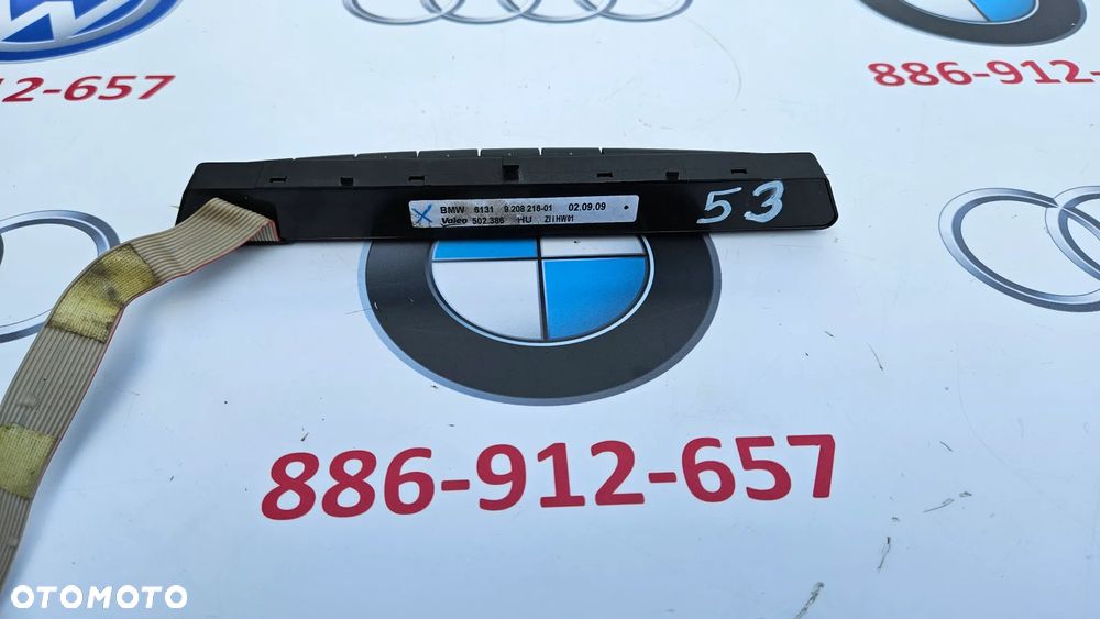 BMW X5 E70 X6 E71 Zespół przełączników konsoli środkowej Panel sterowania PDC Klapa Fotele 9208216 - 6