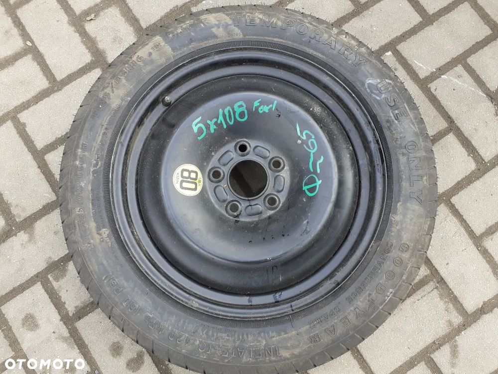 # DOJAZDÓWKA KOŁO DOJAZDOWE ZAPAS ZAPASÓWKA FORD 5X108 - 1