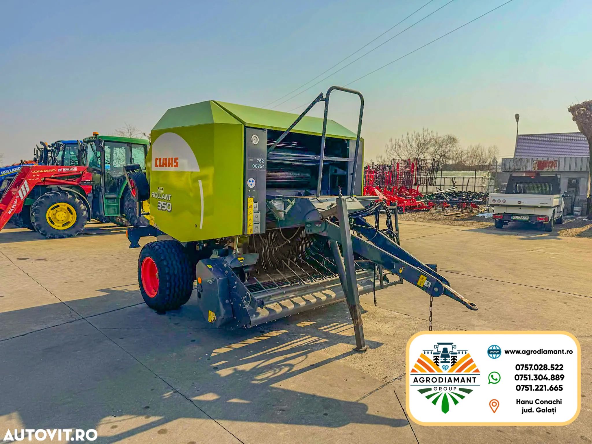 Claas ROLLANT 350 ROTOCUT, presa cu tocator pentru baloti rotunzi, - 1