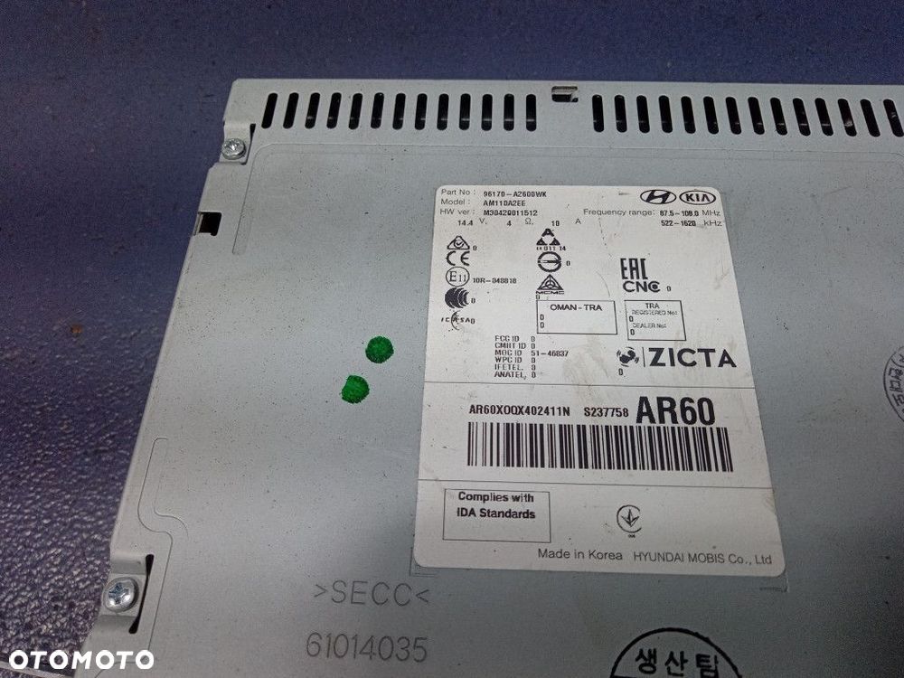 KIA CEED II RADIO CD FABRYCZNE 96170-A2600WK - 6