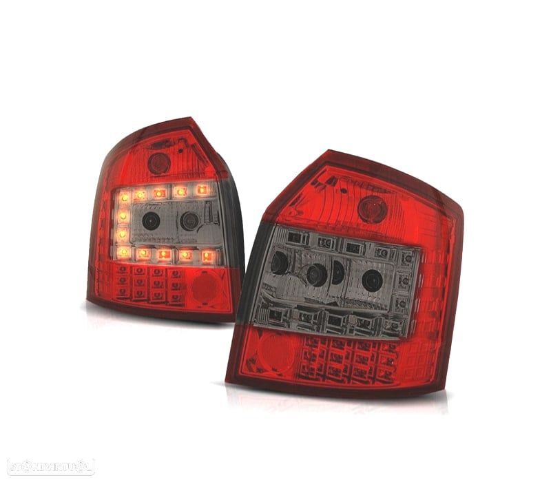 PILOTOS LED AUDI A4 B6 AVANT 00-04 VERMELHO FUMADO - 1