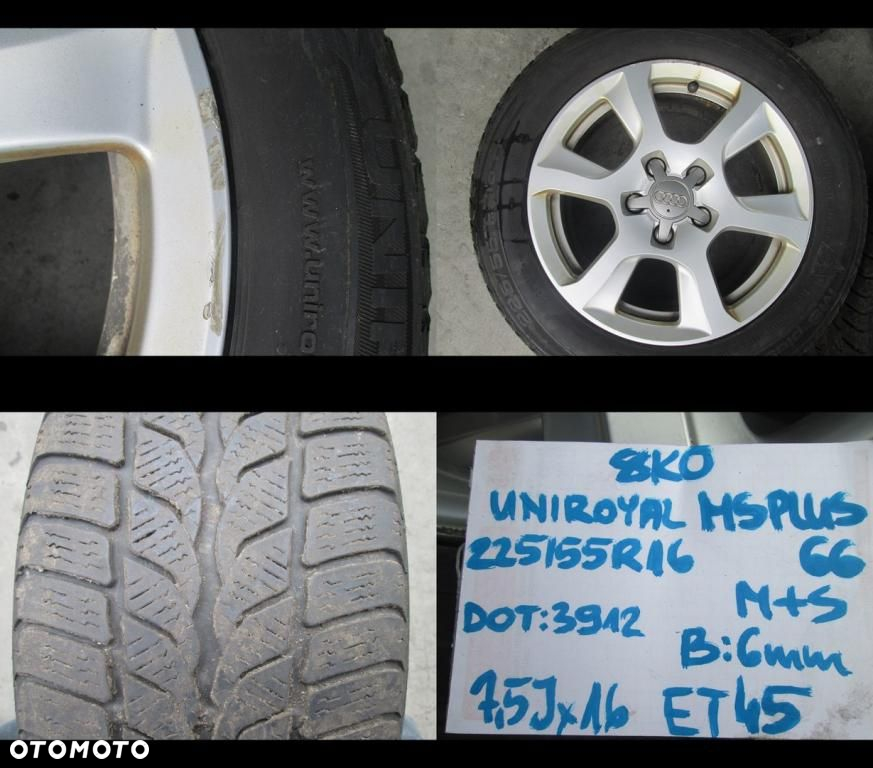 Koła felgi opony Audi A4 8K0 R16 6mm MS - 2