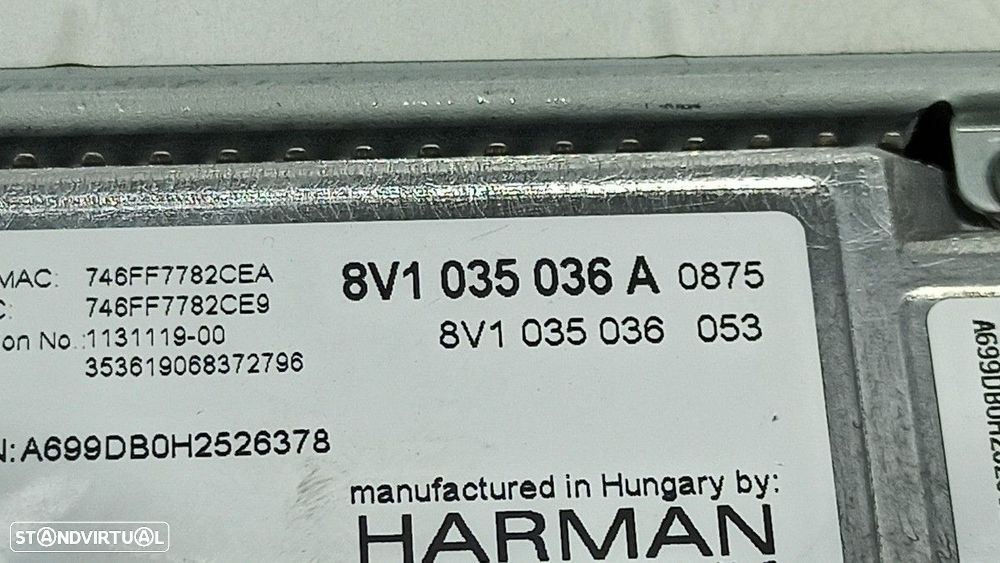 SISTEMA NAVEGAÇÃO GPS AUDI A3 SPORTBACK (8VF) BASIC - 3