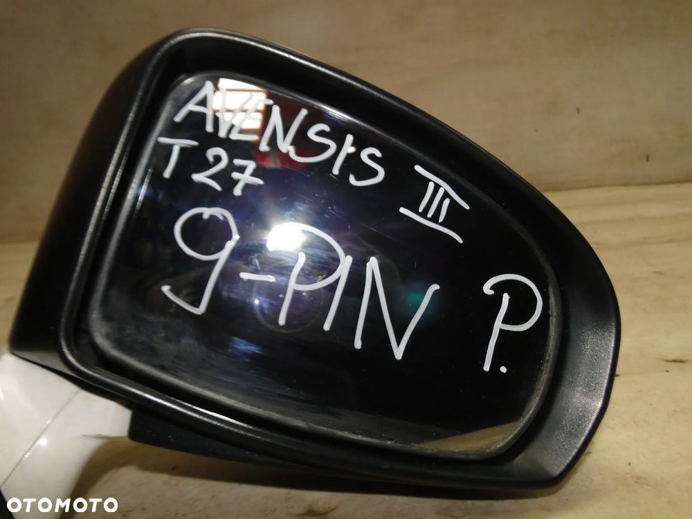TOYOTA AVENSIS III T27 LUSRTERKO PRAWE BIAŁE 9 PIN EUROPA - 2
