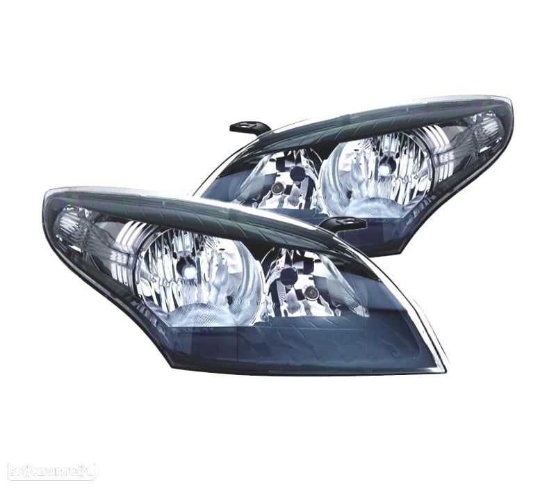 FARÓIS PARA RENAULT MEGANE III 12-14 FUNDO PRETO - 1