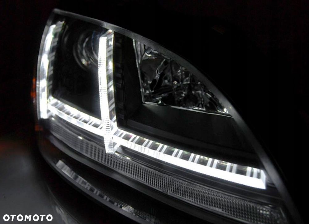 reflektory lampy kpl day line light led tuning black audi tt 8j 2006-2010 - 5