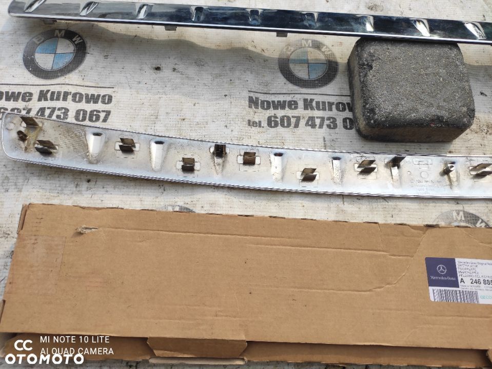 Mercedes B-Klasa W246 Lista Chromowana zderzaka tylnego tył A2468850011 - 4