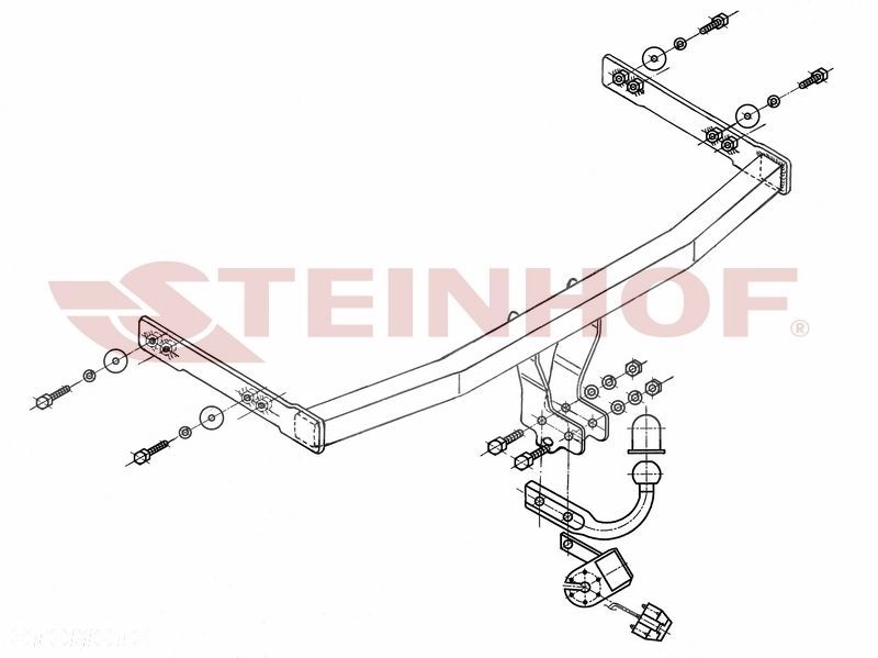 Hak Holowniczy+WIĄZKA 7pin do Volkswagen VW GOLF IV 4 3/5D HTB - 2