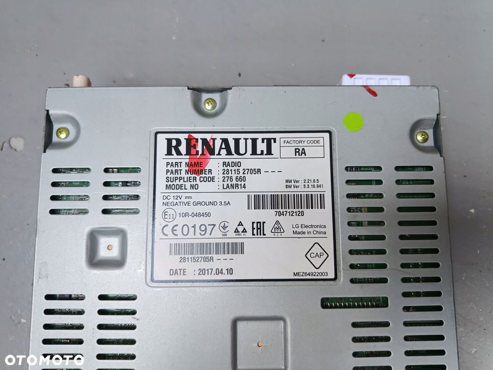 renault kadjar 15r-> radio nawigacja 281152705r - 2