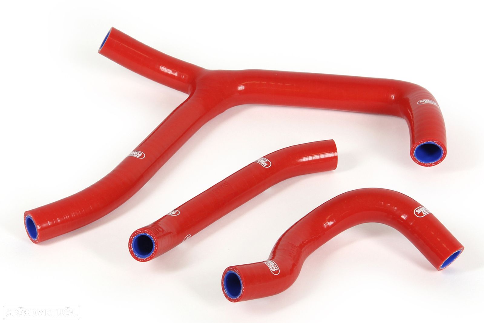 kit tubos radiador samco honda crf 250r 14 - 17 vermelho - 1