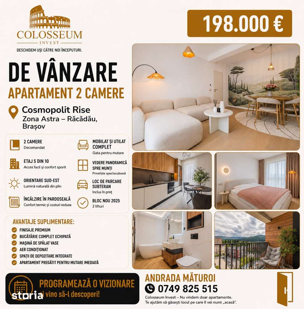 Răcădău/Cosmopolit Rise apartament 2 camere mobilat,parcare subterana — fotografia 1