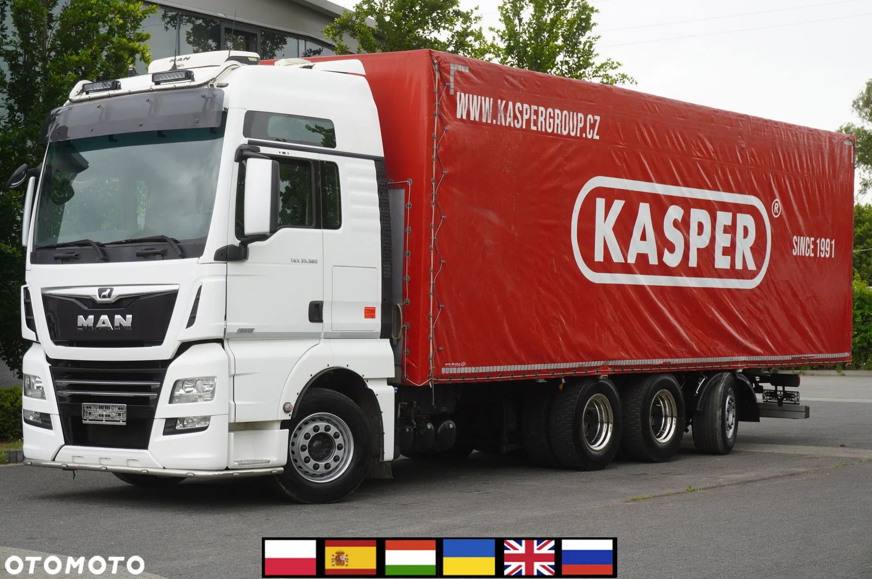 MAN TGX 35.580 E6 8×4/4 / Plandeka 23 EPAL / 4. oś skrętna - 1