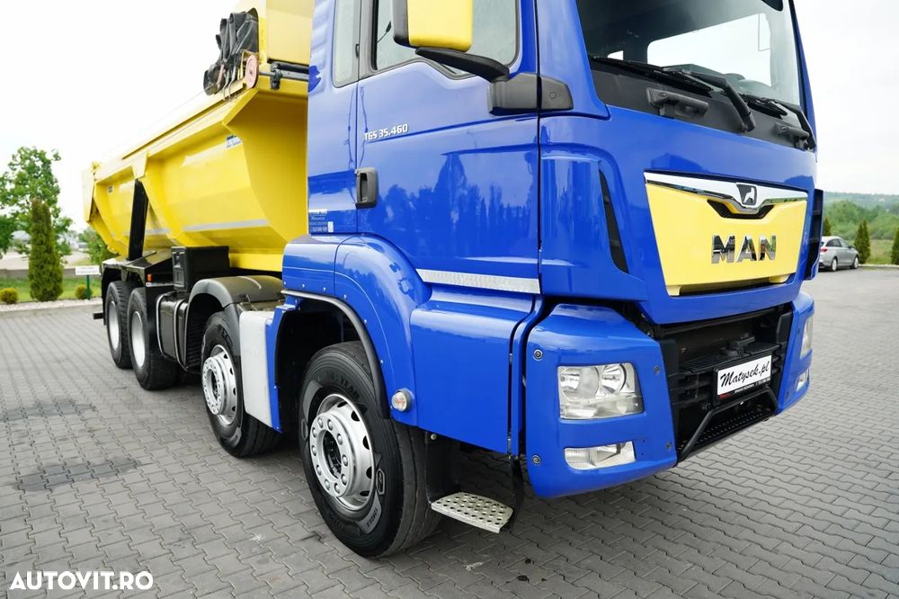 MAN TGS 35.460 / 8x4 / BASCĂLĂTOR 5.8 M / HIDROCLAPĂ / NAVIGAȚIE / 2018 - 12