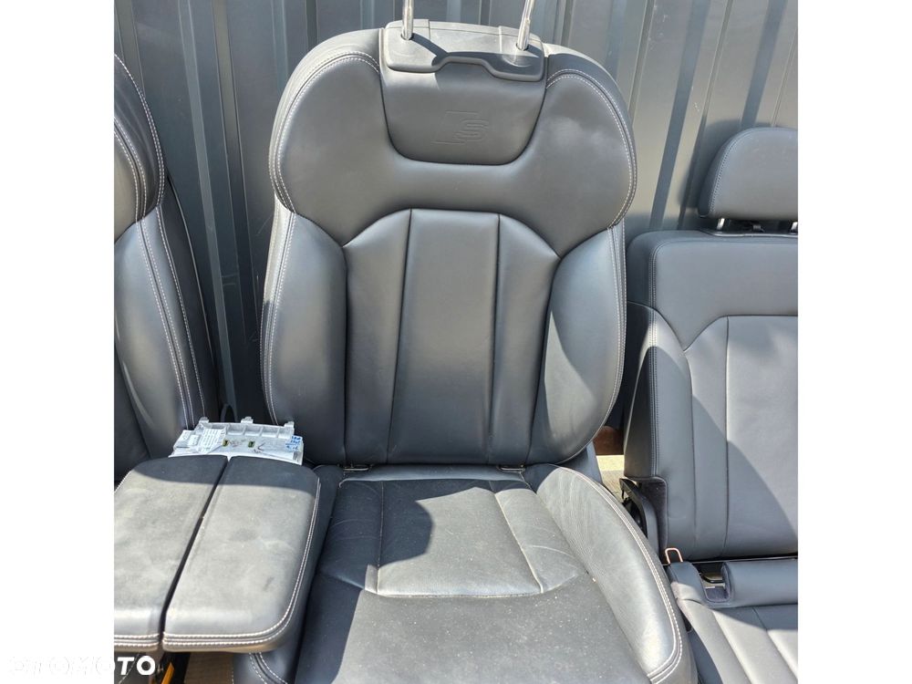 FOTEL FOTELE AUDI Q7 4M 7 OSÓB S LINE PRZÓD TYŁ GRZANY PEŁNA ELEKTRYKA ! - 6