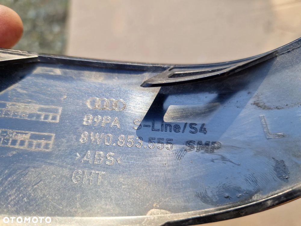 Audi A4 B9 LIFT listwa zderzaka lewy tył tylna 8W0853555 - 6