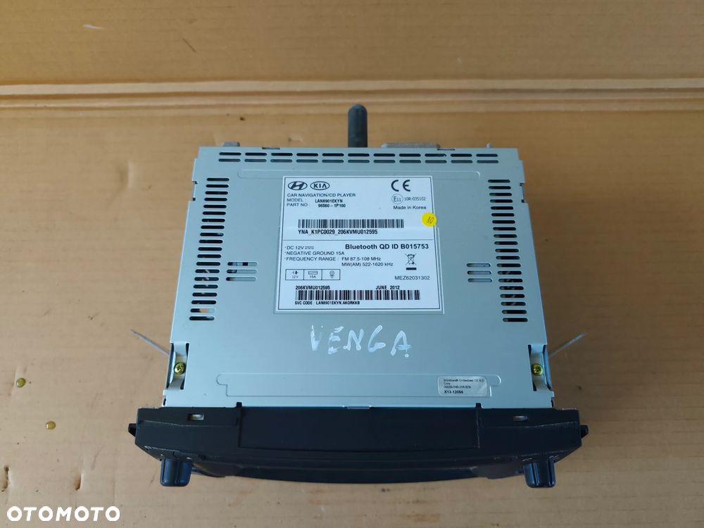 KIA VENGA 09- RADIOODTWARZACZ RADIO NAWIGACJA 96560-1P100 - 5
