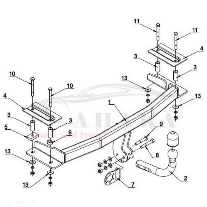 Hak Holowniczy Odkręcany Do Ford Fiesta Hatchback 1989-1995 - 3