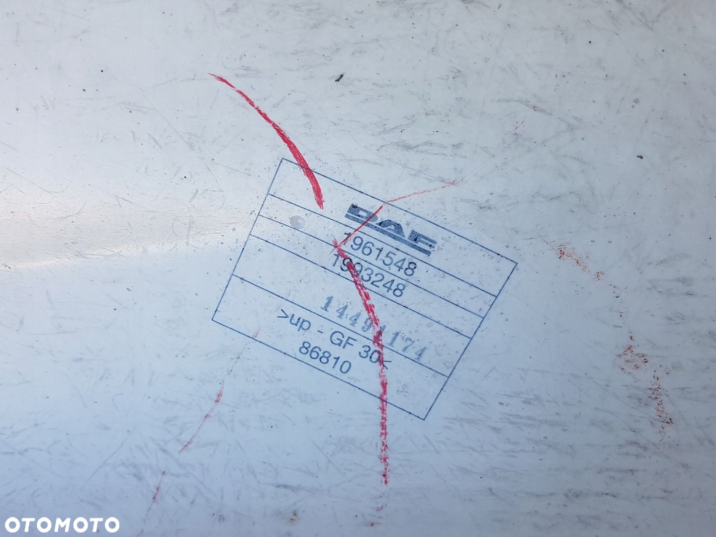 SPOILER SPOJLER OWIEWKA ZAKABINOWA KOSA PRAWA DAF XF 105 , 106 1961548 - 4