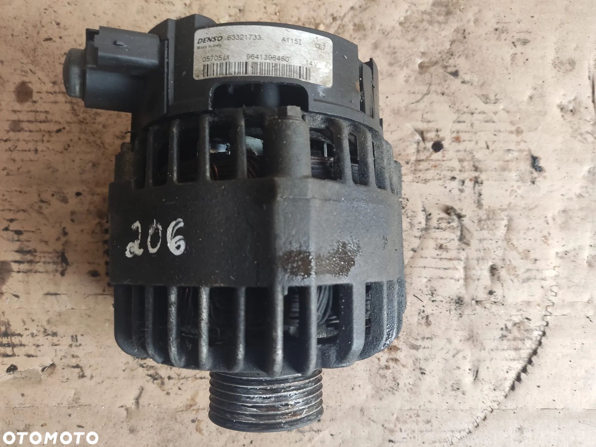 Alternator peugeot 206 1.4 1.1 benzyna  63321733 - 1
