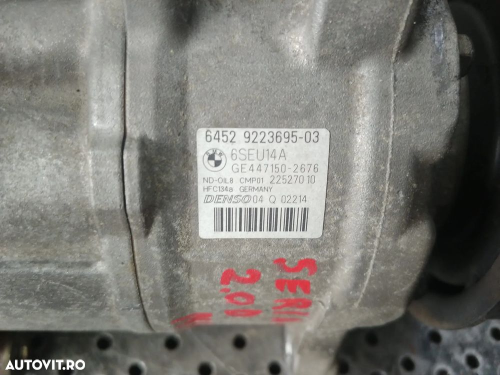 compresor clima ac 2.0 d n47d20d bmw seria 1 f20 f21  64529223695-03  ge447150-2676 - 3