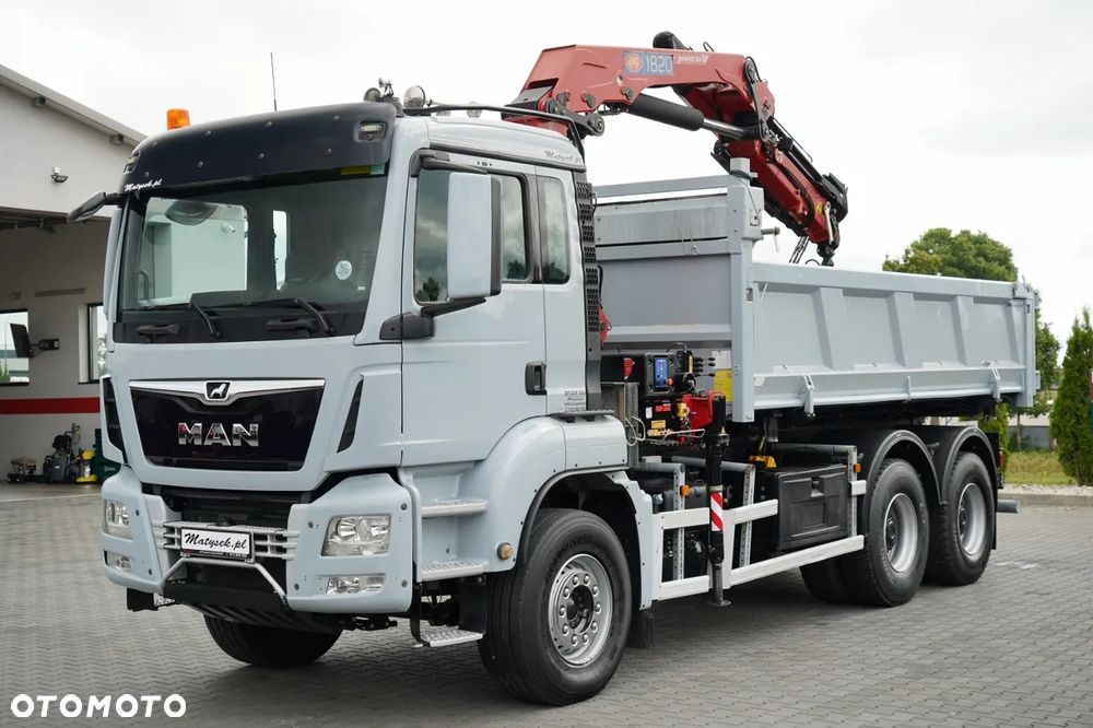 MAN TGS 33.360 / 6x4 / WYWROTKA + HDS HMF 1820 K-RC / wysów 10m / HYDROBURTA / CHWYTAK / NAVI / MANUAL / SPROWADZONY - 16