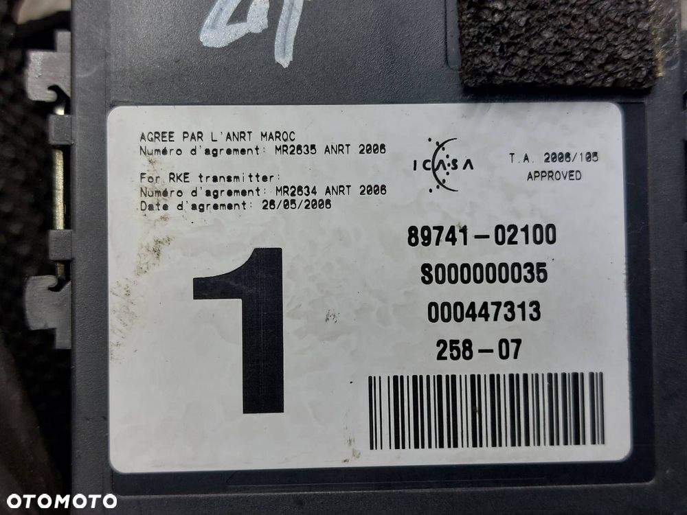 ZESTAW STARTOWY TOYOTA AURIS I 2.0 D4D 89661-02D82 89741-02100 82730-02150 - 4