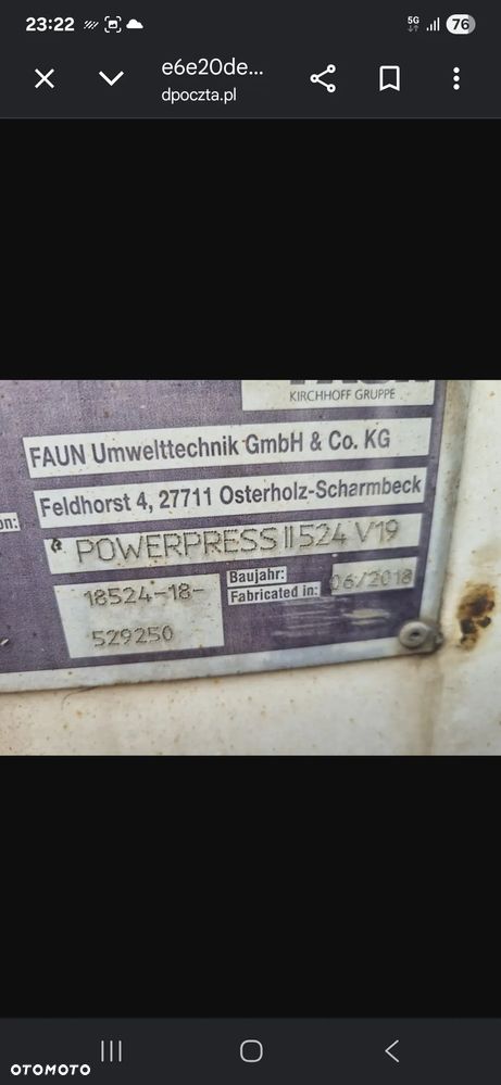 Volvo FM 370 euro 6 FAUN POWERPRESS 25m BRAMA KP7  z DE - 10